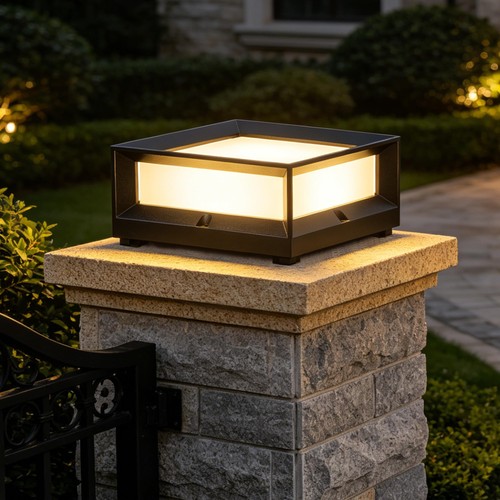 Lampe pilier extérieur - de,
